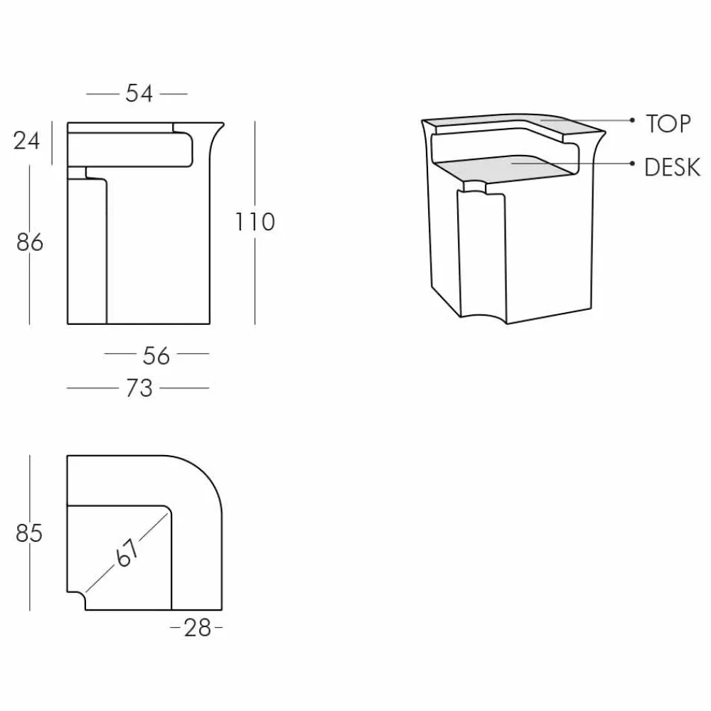 SLIDE Gartenideen|Bartheke Für Zuhause-Helle Bartheke im Außenbereich Break Corner, hergestellt in Italien
