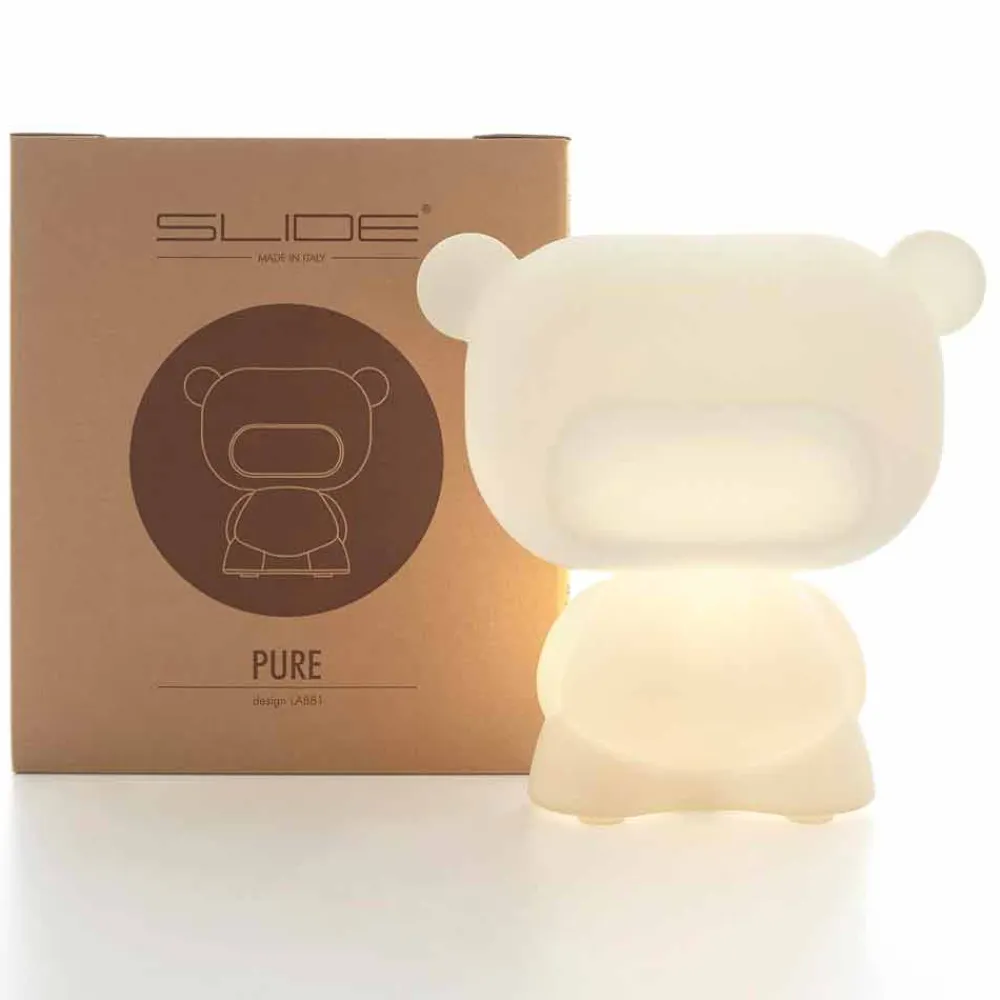 SLIDE Design Tischlampen-Helle bärförmige Tischleuchte Pure, made in Italy