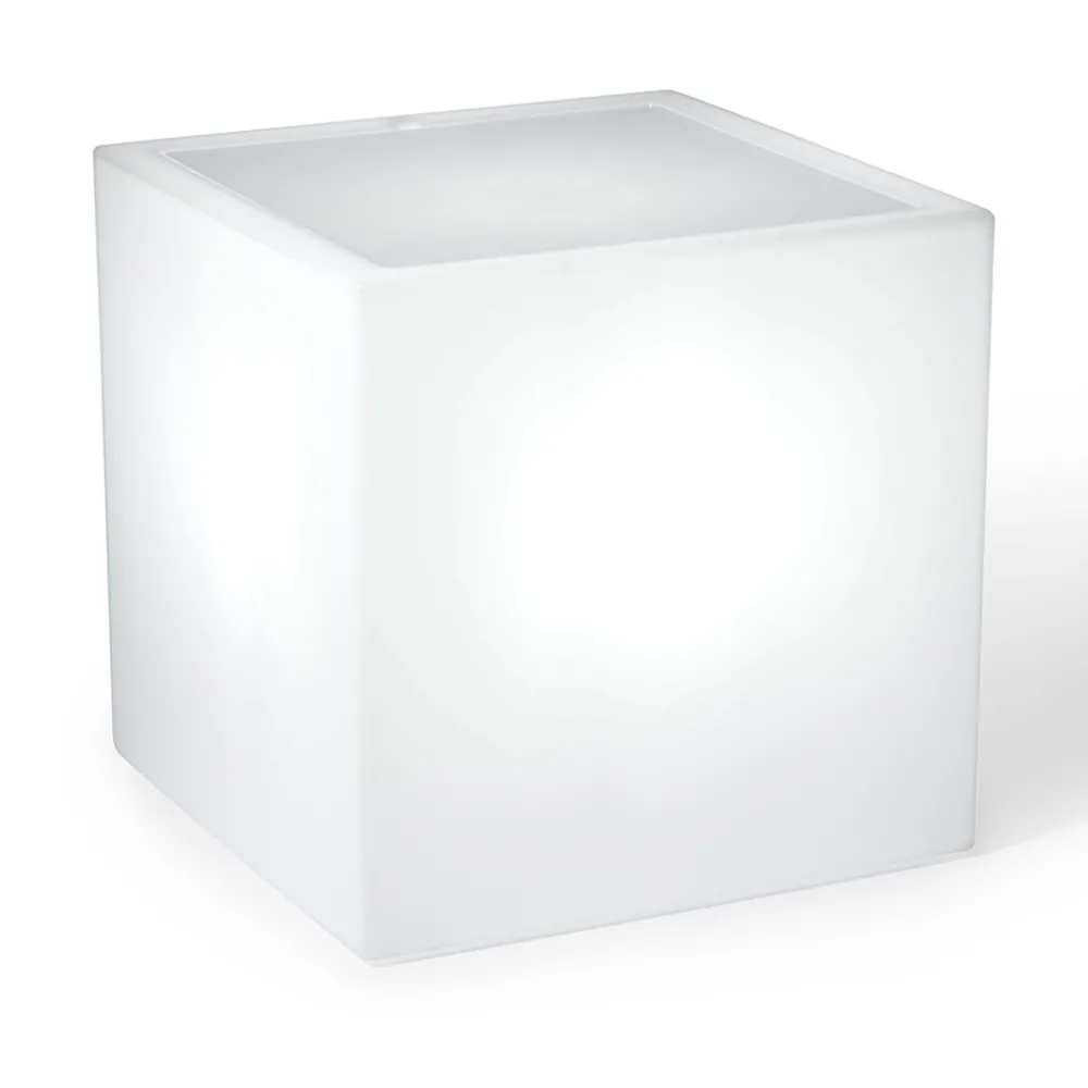 Viadurini in the Garden Lichtmöbel-Heller Garten-Couchtisch aus weißem Polyethylen Made in Italy - Derti