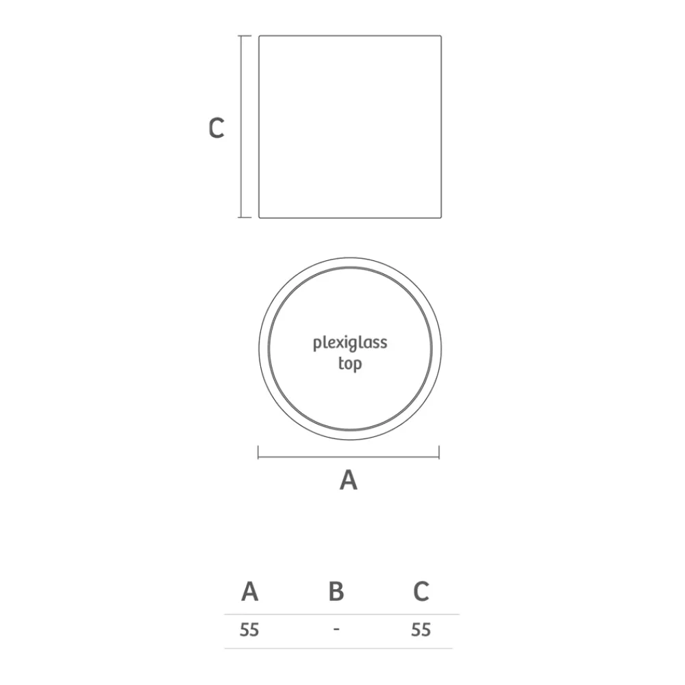 Viadurini in the Garden Lichtmöbel-Heller Garten-Couchtisch aus weißem Polyethylen Made in Italy - Derti