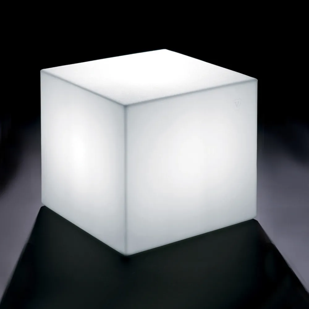 Viadurini in the Garden Lichtmöbel-Heller Outdoor-Couchtisch aus weißem Polyethylen Made in Italy - Derti