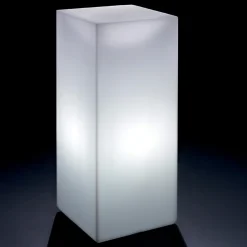 Viadurini in the Garden Lichtmöbel-Heller Outdoor-Couchtisch aus weißem Polyethylen Made in Italy - Derti