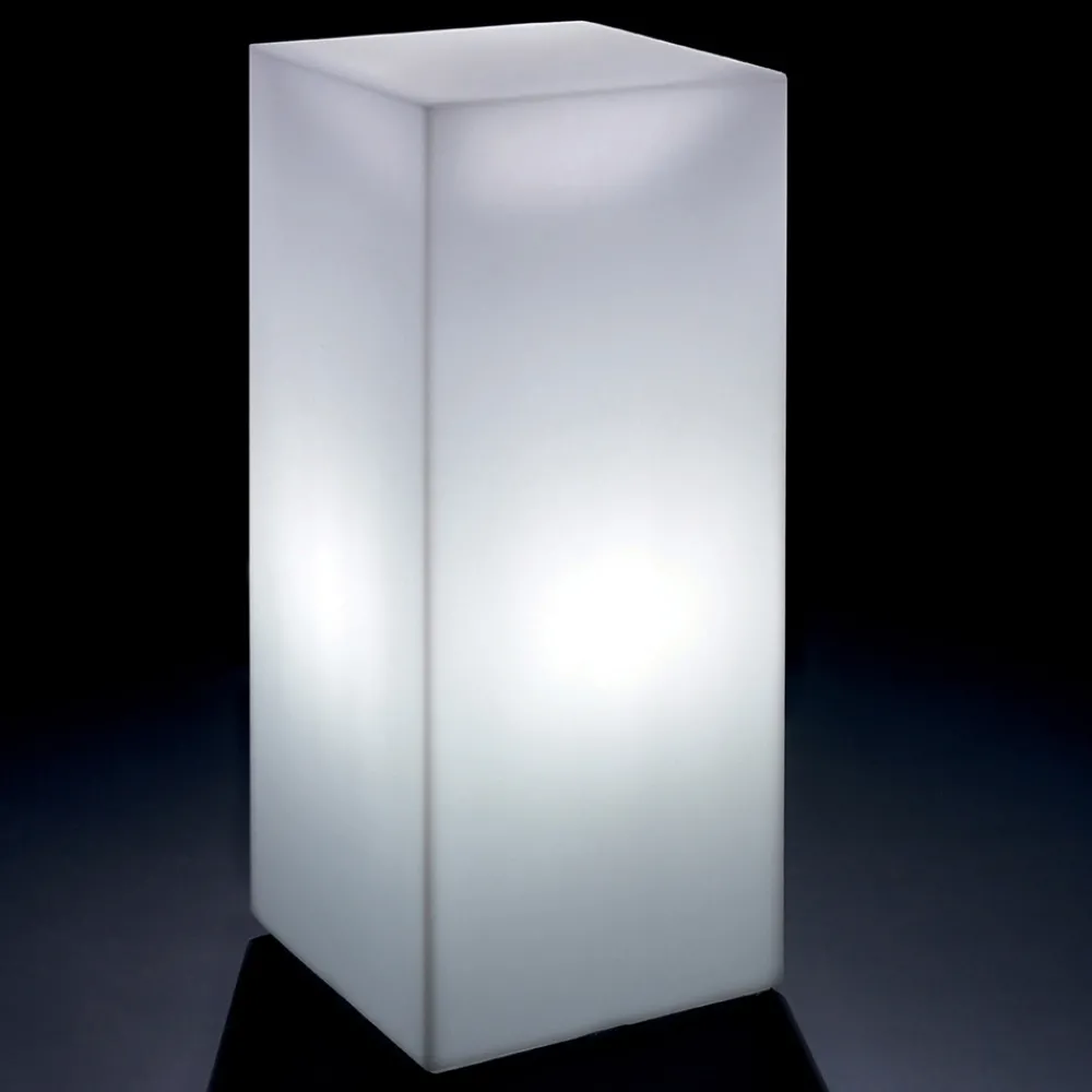 Viadurini in the Garden Lichtmöbel-Heller Outdoor-Couchtisch aus weißem Polyethylen Made in Italy - Derti