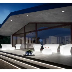 Viadurini in the Garden Lichtmöbel|Gartensofas-Helles Outdoor-Sofa aus Polyethylen mit LED-Licht Made in Italy - Conda