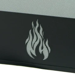 Viadurini Fire Design Funkenschutz Kamin-Herdschutz mit 3 Metalltüren, hergestellt in Italien – Cigno