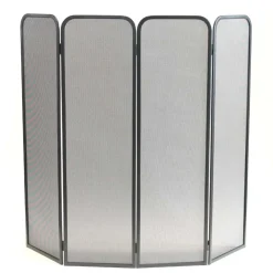 Viadurini Fire Design Funkenschutz Kamin-Herdschutz mit 4 Türen aus schwarz lackiertem Stahl, hergestellt in Italien – Kiwi