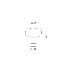 Viadurini Lighting Klassische Tischlampen-Hergestellt in Italien Tischlampe aus grauem Glas – Lucciola