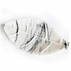 Viadurini Kitchen Küchenzubehör-Herzstück aus Arabescato-Marmor mit Blattform Made in Italy - Treviso