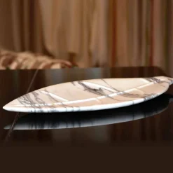 Viadurini Kitchen Küchenzubehör-Herzstück aus Arabescato-Marmor mit Blattform Made in Italy - Treviso