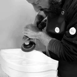 Viadurini Kitchen Küchenzubehör-Herzstück aus Arabescato-Marmor mit Blattform Made in Italy - Treviso