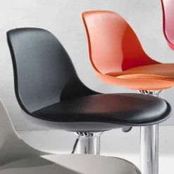 Viadurini Living Barhocker-Höhenverstellbar Hocker aus Kunsteleder, modernes Design - Rosa