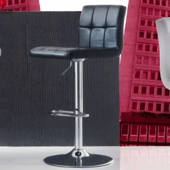 Viadurini Living Barhocker-Höhenverstellbar Hocker mit Sitzfläche aus Kunstelder, modernem Design - Delfina