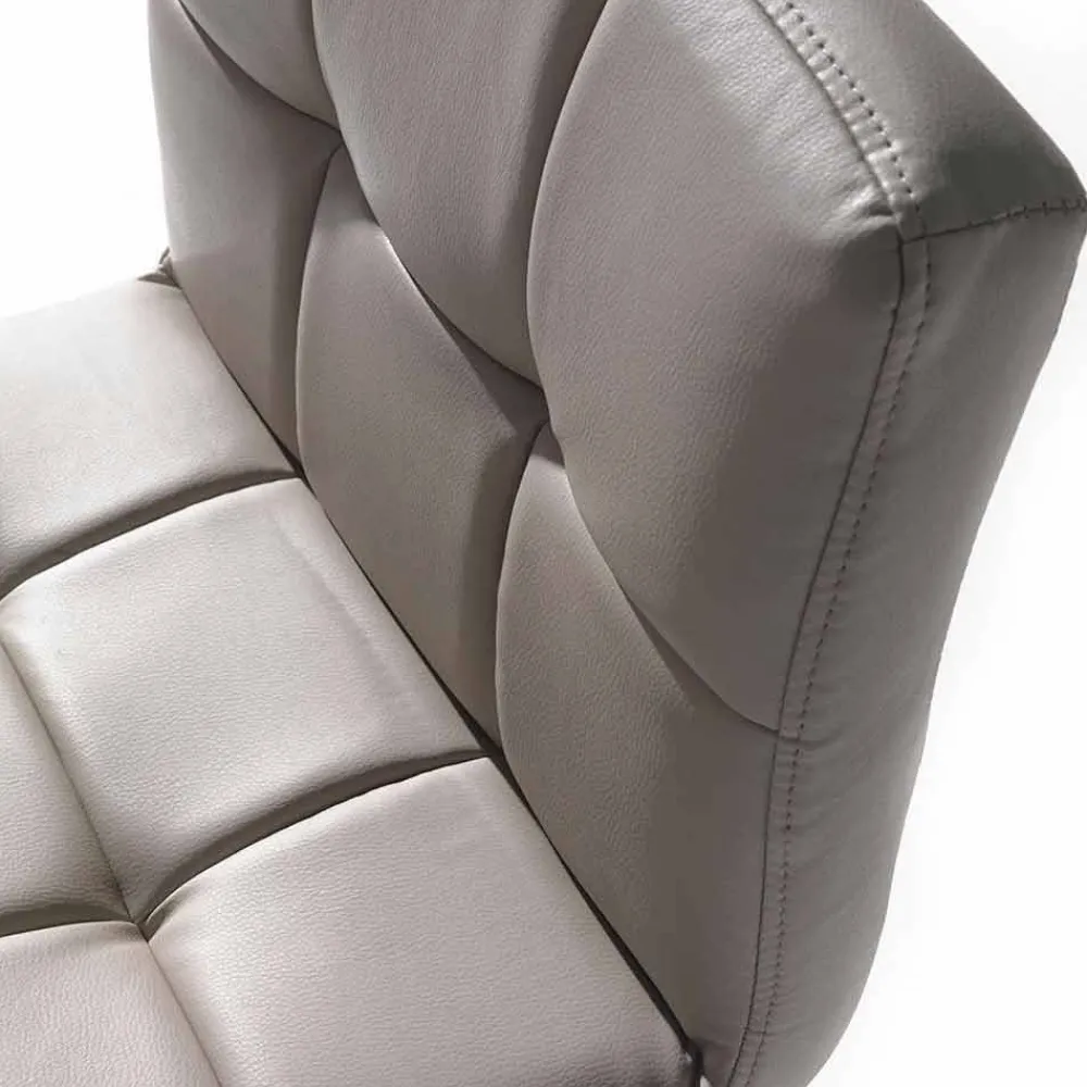 Viadurini Living Barhocker-Höhenverstellbar Hocker mit Sitzfläche aus Kunstelder, modernem Design - Delfina