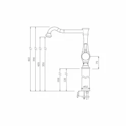 Viadurini Taps Waschbeckenarmaturen-High Barrel Design Waschtischmischer Hergestellt in Italien - Neno