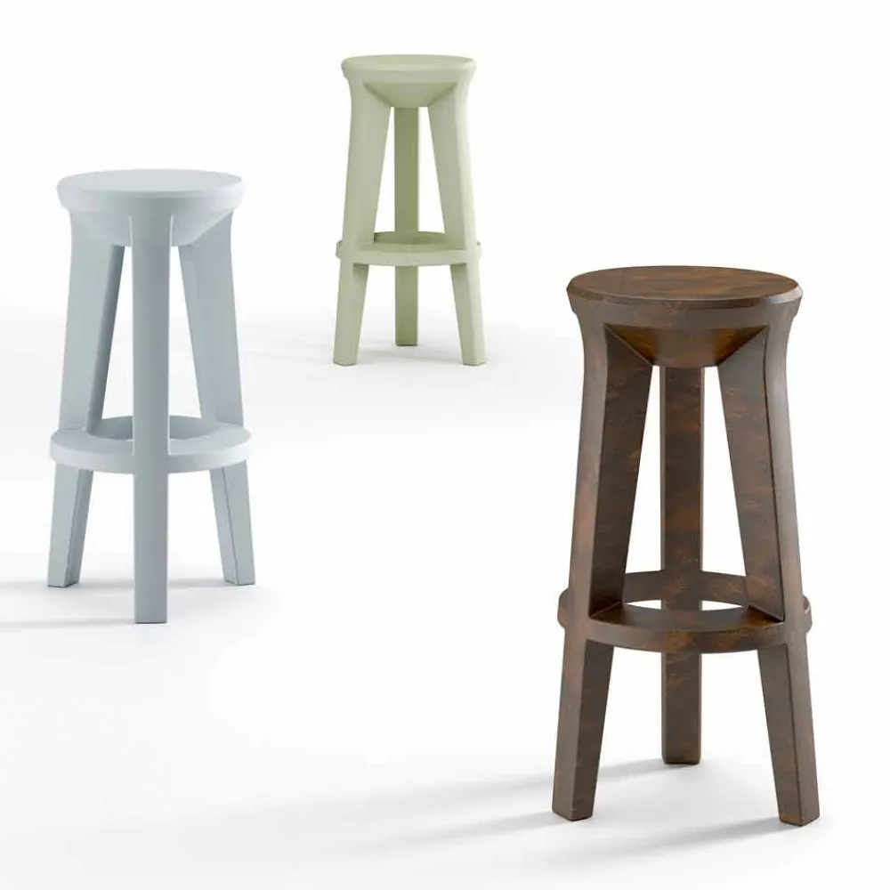 Viadurini in the Garden Outdoor Hocker-High Design Barhocker aus Polyethylen Made in Italy - Tinuccia