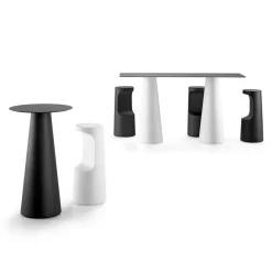 Viadurini in the Garden Outdoor Hocker-High Design Hocker aus mattem Polyethylen für den Außenbereich Made in Italy - Forlina