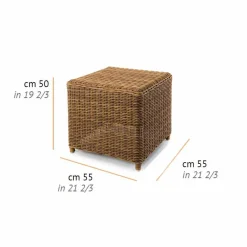 Viadurini in the Garden Garten Beistelltisch-High Garden Beistelltisch aus gewebtem synthetischem Rattan - Yves