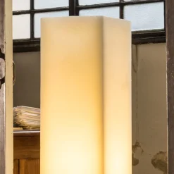 Viadurini Lighting Designer Stehlampen-High Scratched Effect Wachslampe und Made in Italy Design - Dalila