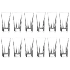 Viadurini Kitchen Italienisches Kristallgeschirr-High Tumbler Crystal Eco Farbglas Service 12 Stück - Amalgam