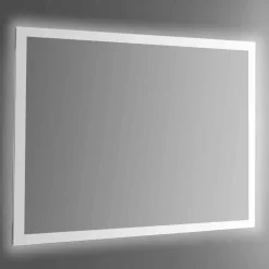 Viadurini Living Wandspiegel-Hintergrundbeleuchteter Wandspiegel mit sandgestrahltem Rahmen Made in Italy - Edigio