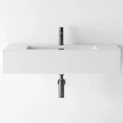 Viadurini Bathroom Keramikwaschbecken-Hänge- oder Aufsatzwaschbecken aus farbiger Keramik Made in Italy - Quadro