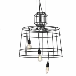 Viadurini Lighting Designer Pendelleuchten-Hängelampe 3 Leuchten in Weiß oder Naturmetall - Stylus