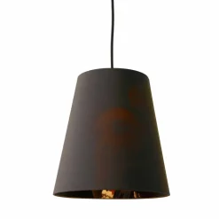 Viadurini Lighting Designer Pendelleuchten-Hängelampe aus anthrazitfarbenem Leinen mit internem Designdruck 2 Größen - Bramosia