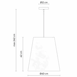 Viadurini Lighting Designer Pendelleuchten-Hängelampe aus anthrazitfarbenem Leinen mit internem Designdruck 2 Größen - Bramosia