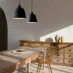 Viadurini Lighting Designer Pendelleuchten-Hängelampe aus anthrazitfarbenem Steinzeug und weißem Innendesign - Edmondo