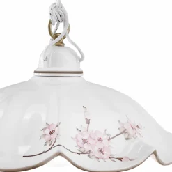 Ferroluce Pendelleuchten Vintage-Hängelampe aus Eisen und handverzierter gewellter Keramik - Belluno