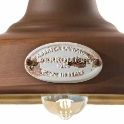 Ferroluce Pendelleuchten Vintage-Hängelampe aus Eisen und Keramik Teresa