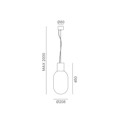 Viadurini Lighting Pendelleuchten Vintage-Hängelampe aus Glas, hergestellt in Italien – Lucciola