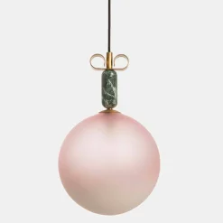 Il Fanale Moderne Pendelleuchten-Hängelampe aus Glas, Marmor und Messing Made in Italy - Bonton by