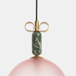 Il Fanale Moderne Pendelleuchten-Hängelampe aus Glas, Marmor und Messing Made in Italy - Bonton by