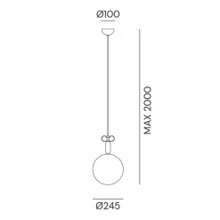 Il Fanale Moderne Pendelleuchten-Hängelampe aus Glas, Marmor und Messing Made in Italy - Bonton by