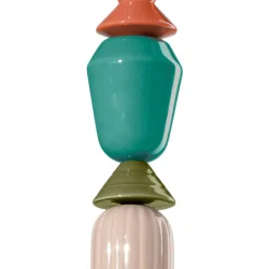 Ferroluce Moderne Pendelleuchten-Hängelampe aus Glas und farbiger Keramik, hergestellt in Italien – Lariat