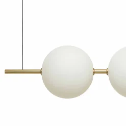 Il Fanale Moderne Pendelleuchten-Hängelampe aus Glas und schwarzem oder gebürstetem Messing-Design - Alma von