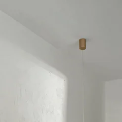 Viadurini Lighting Moderne Pendelleuchten-Hängelampe aus goldlackiertem Metall mit verstellbaren Kabeln – Orange