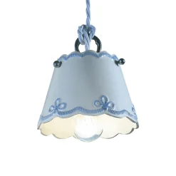 Ferroluce Pendelleuchten Shabby Chic-Hängelampe aus Keramik