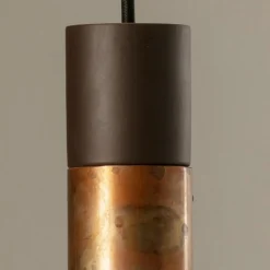 Toscot Moderne Pendelleuchten-Hängelampe aus Keramik und Kupfer handgefertigt in Italien - Match