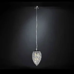 Viadurini Lighting Designer Pendelleuchten-Hängelampe aus Kristall und Stahl eiförmig Egg