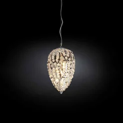Viadurini Lighting Designer Pendelleuchten-Hängelampe aus Kristall und Stahl eiförmig Egg