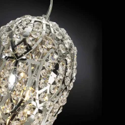 Viadurini Lighting Designer Pendelleuchten-Hängelampe aus Kristall und Stahl eiförmig Egg