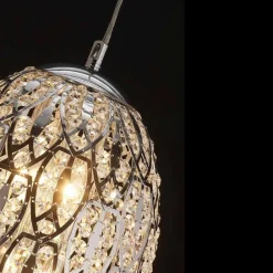 Viadurini Lighting Designer Pendelleuchten-Hängelampe aus Kristall und Stahl eiförmig Egg