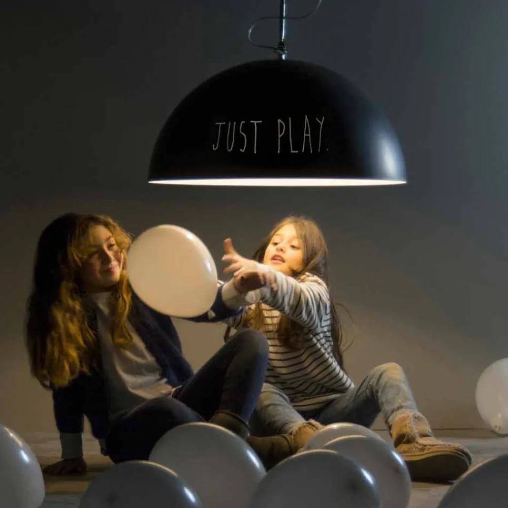 In-es.artdesign Moderne Pendelleuchten-Hängelampe aus Kunstharz Half Moon Moderne Tafel