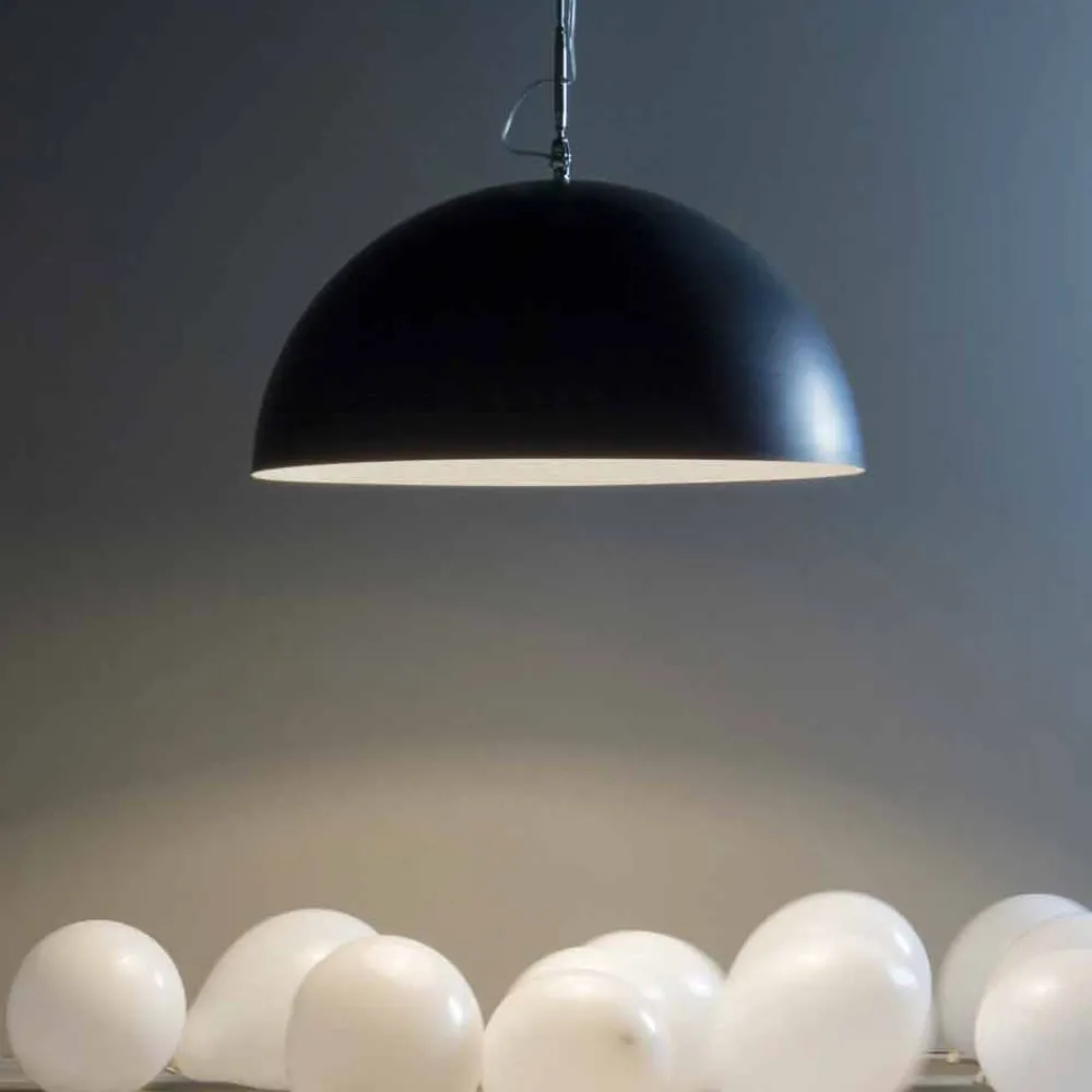 In-es.artdesign Moderne Pendelleuchten-Hängelampe aus Kunstharz Half Moon Moderne Tafel