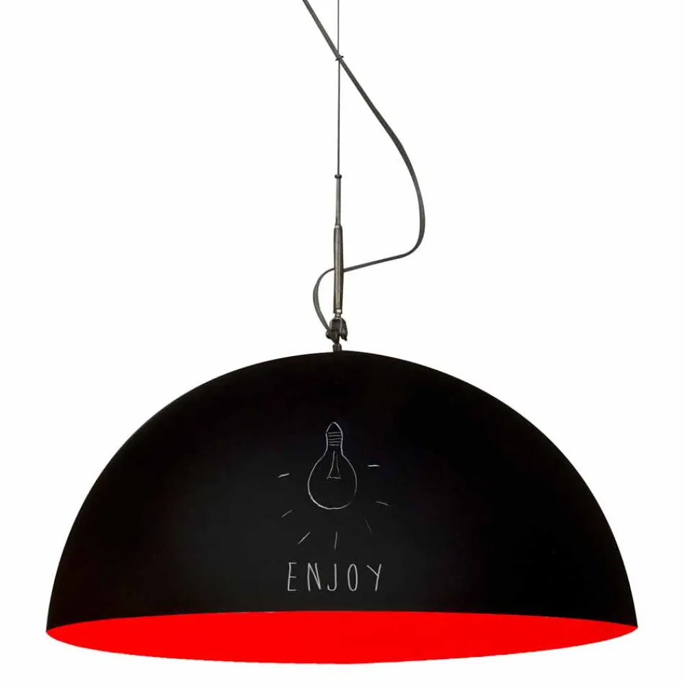 In-es.artdesign Moderne Pendelleuchten-Hängelampe aus Kunstharz Half Moon Moderne Tafel