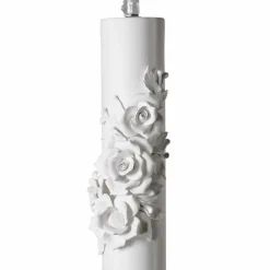 Viadurini Lighting Designer Pendelleuchten-Hängelampe aus mattweißer Keramik mit dekorativen Blumen - Revolution