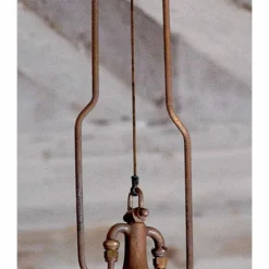 Aldo Bernardi Pendelleuchten Vintage-Hängelampe aus Messing und Kupfer Mulino von