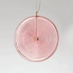 Viadurini Lighting Moderne Pendelleuchten-Hängelampe aus Metall und Glas, verziert mit konzentrischen Linien – Hackberry